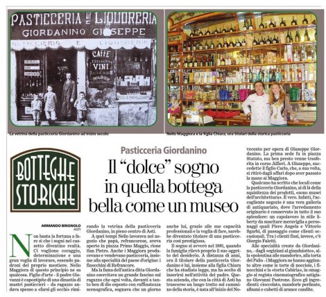Pasticeeria Giordanino articolo
